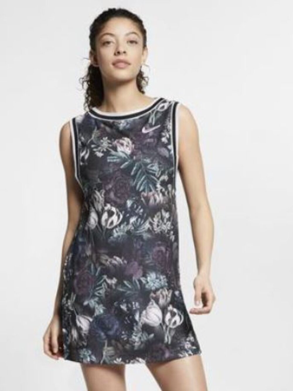 Nike Court Black/Oxygen Purple Floral Tennis Dress